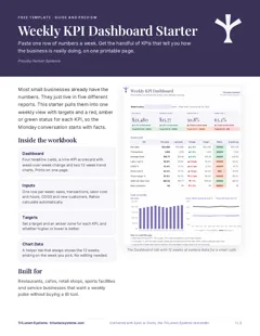 Weekly KPI Dashboard Starter template